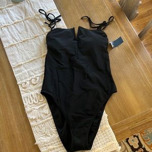 NWT Hollister black one piece bathing suit!
